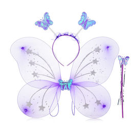 Крылья карнавальные "Волшебница" (ободок, крылья, палочка) в пакете