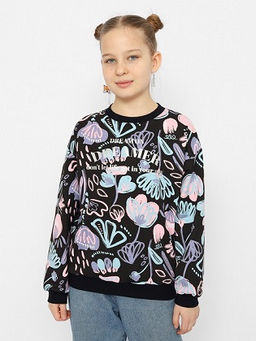 CRB wear/CSJG 63484-22-356 Джемпер для девочки,черный/Ex.Cherubino фото 4
