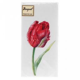 Салфетки бумажные Bouquet Original de Luxe 33х33см, 2-х слойные, 20 штук в упаковке, 100% целлюлоза, Прекрасный тюльпан (Россия)  фото 2
