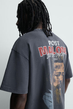 WASHED POST MALONE GRAPHIC SWEATSHIRT - Zara фото 6