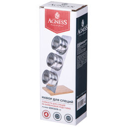 НАБОР ДЛЯ СПЕЦИЙ AGNESS 3 ПР. НА ПОДСТАВКЕ, 23Х12Х9СМ  фото 2