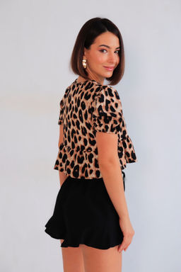 Martichelli Топ на завязках с анималистичным принтом  фото 7