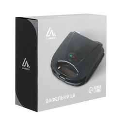 Электровафельница Luazon LT-09, 750 Вт, венские вафли, антипригарное покрытие, чёрная