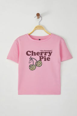 TRENDYOLMILLA Ekru Slogan Bask?l? Crop Fitted/Vucuda Oturan Orme T-Shirt TWOSS25TS00036  фото 7