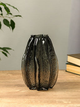 Ваза «Кэли», 21×12×6 см, стекло, серая