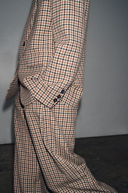 ZW COLLECTION CHECK STRAIGHT BLAZER - Zara фото 4