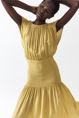 Vestido nido de abeja con capa decorativa - H&m фото 8