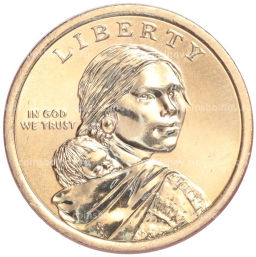 Монета 1 доллар 2020 года D США Коренные американцы (Сакагавея)  Элизабет Ператрович и Закон о борьбе с дискриминацией 1945 года