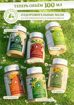 Крем-мазь «Противогрибковая», пластик, 100 мл, «Природа кавказского долголетия»