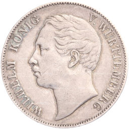 Монета 1 союзный талер 1862 года Вюртемберг