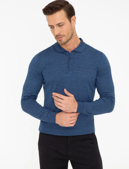 _ndigo Slim Fit Polo Yaka Basic Triko Kazak