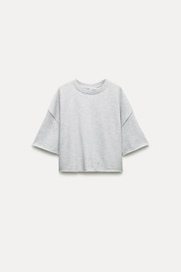 SHORT SLEEVE RIBBED PLUSH SWEATSHIRT - Zara фото 10