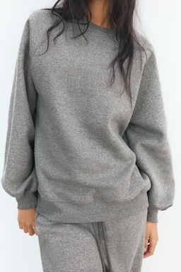 SHINY SLOGAN PLUSH SWEATSHIRT - Zara фото 3