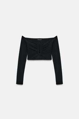 LONG SLEEVE CROPPED TOP - Zara фото 10