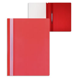 Цена за 20 шт. Папка - скоросшиватель Calligrata, А4.160 мкм, красная, прозрачный верх