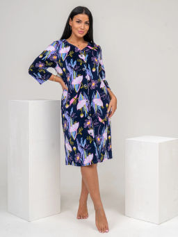 Халат женский, цвет синий