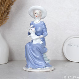 Статуэтка Дама с собакой 23 см / HP102 /уп 32/ - Галеонтрейд фото 3