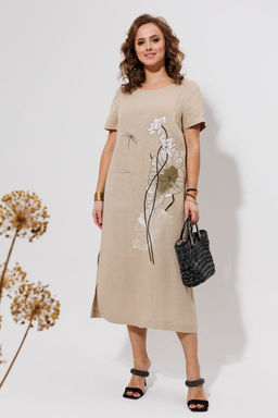 Платье Galean Style 963 бежевый