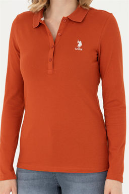 Женский базовый свитшот с воротником-поло Brick - U.s. polo assn фото 6