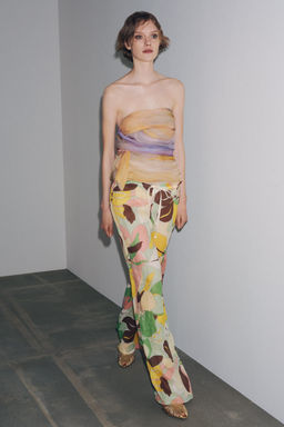 ZW COLLECTION RAMIE FLORAL PRINT TROUSERS