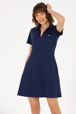Kad_n Lacivert Polo Yaka _rme Elbise