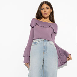 Свитшот из вискозы с воланами Взаимная любовь