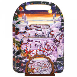 Счастья, Радости, УдачиКомлект деревянный 4 предмета: доска разделочная 29х21х0,6см; доска разделочная 21х19,5х0,6см; подставка под горячее 14,5х14,5х0,8см; салфетница 12,5х8,5х4см (Россия)