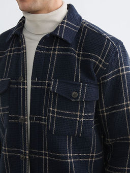 Regular Fit Ekose Erkek G?mlek Ceket