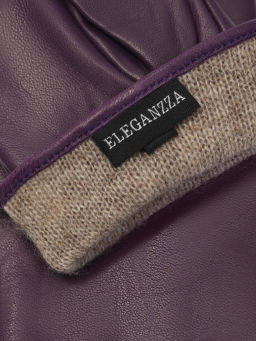 Перчатки женские 100% ш IS00700 d.violet - Eleganzza фото 3