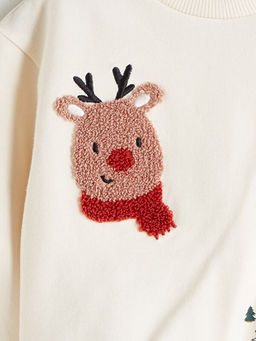 Y?lba?? Temal? Erkek Bebek Sweatshirt