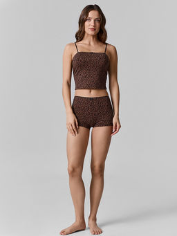 Комплект домашний женский с леопардовым принтом