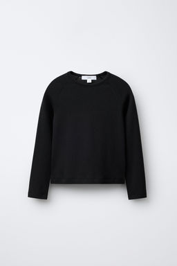 CAMISETA MANGA RANGL?N CON MODAL / Antracita oscuro