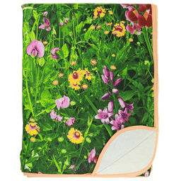 Покрывало стеганое Луговые цветы 240х215см, спальное место 160см, бязь набивная Комфорт 121г/м2, хлопок 100%, многоигольная стежка, наполнитель синтепон 70гр, подкладка бязь отбеленная 121г/м2, Домашняя мода (Россия)  фото 3