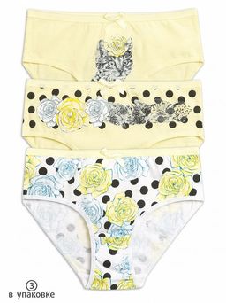 GULB3209(3шт. в упаковке) трусы для девочек