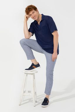 U. S. Polo Assn Мужская темно-синяя футболка с воротником-поло - U.s. polo assn фото 3