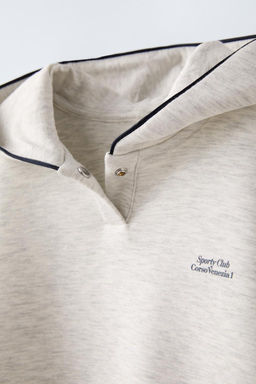 HOODIE WITH PIPING - Zara фото 3