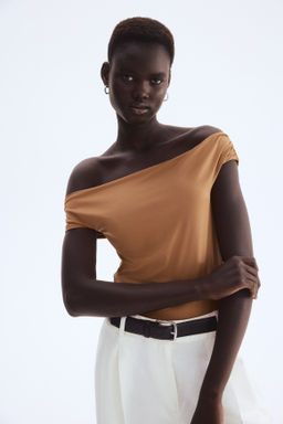 Top off-the-shoulder drapeado - H&m фото 3
