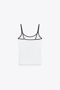 CONTRAST STRAP VEST TOP - Zara фото 11