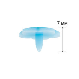 Кнопка Micron POM-12 FL Кнопки пластиковые пластик d 12 мм 15 шт. № 005 голубой