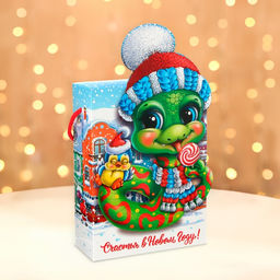 Цена за 5 шт. Подарочная новогодняя коробка «Сладкоежка», упаковка, 14×5.5×19 см