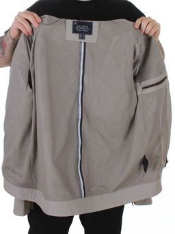 D-3019 BEIGE/GRAY Ветровка мужская (60% хлопок, 40% нейлон)