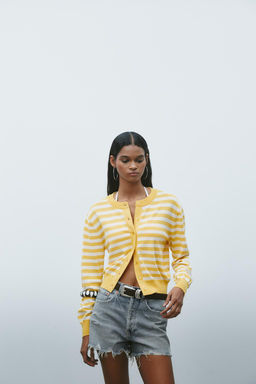 STRIPED KNIT CARDIGAN - Zara фото 5