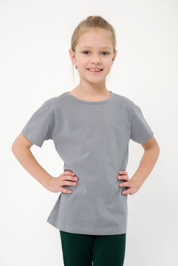 Футболка подростковая из кулирки серая - Амадэль фото 6