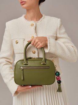 Кожаная сумка Hawaii DBR 31216 зеленая водоросль фото 3