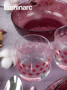 Набор столовый ИДИЛЛИЯ ЛИЛАК 16 предметов со стаканами РОМБ ЛИЛАК 310мл /Люминарк/ - Luminarc фото 11