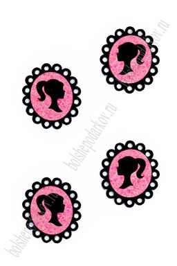 Лазерная вырубка из кожзама "Силуэт" 4,2*4,7 см (5 пар) №3