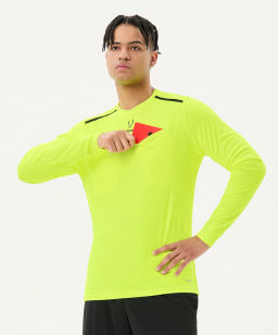 Футболка судейская с длинным рукавом JOGEL DIVISION PerFormDRY Referee LS Tee, желтый неон  фото 8