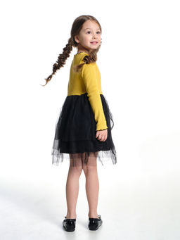 Платье с фатиновой юбкой на праздник UD 6849 горчица - Mini maxi фото 5