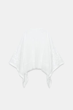 BLUSA CAPA BORDADA ZW COLLECTION / Blanco - Zara фото 8