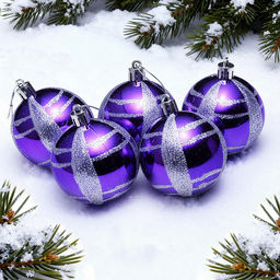 Набор шаров "Розовый опал" (6см) в пакете